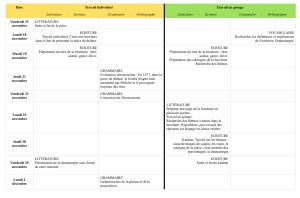extrait de cahier de textes